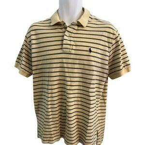 Vintage Ralph Lauren Light Yellow Polo Shirt. Size Large.